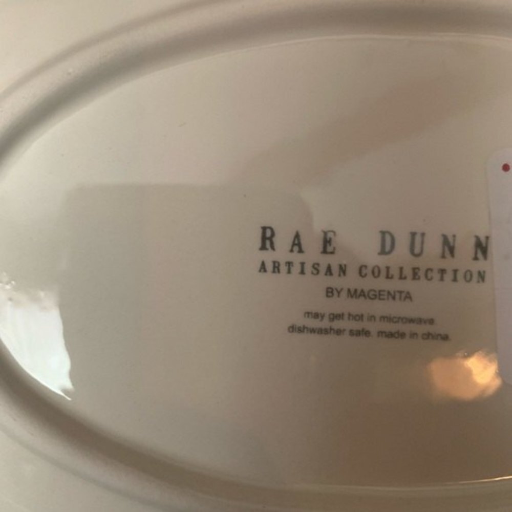 Rae Dunn Typewriter Print Devour‎ Oval Plate - Picture 2 of 2